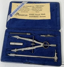 Vintage Staedtler Mars Lumograph Drafting Tool Set Blue Print Pencil Germany