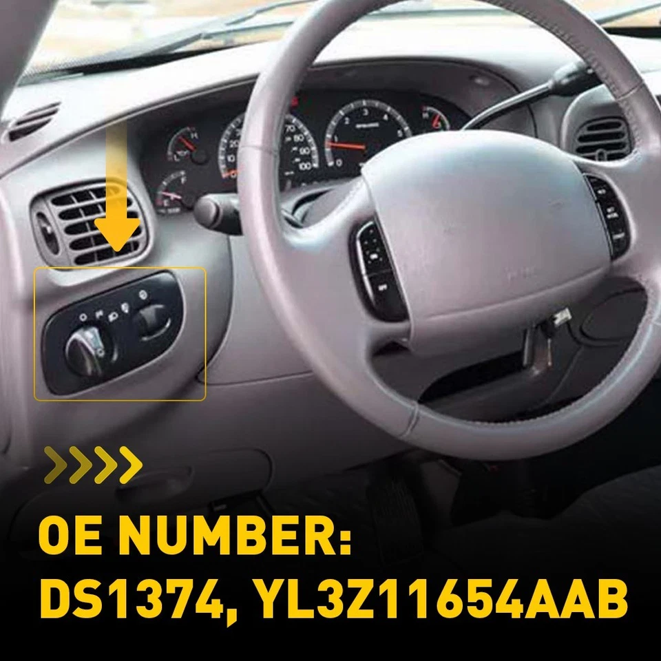 Interruptor de farol de substituição Fit Ford Expedition F-150 00-04 DS1374 1-5x - Imagem 4 de 4