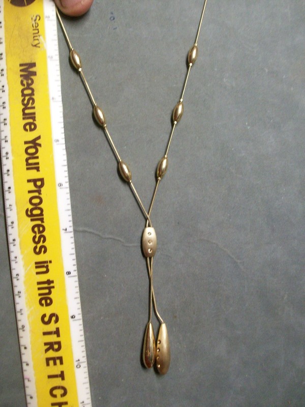 TRIFARI gold dangle necklace