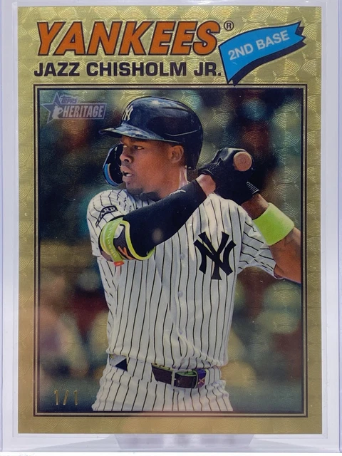 2026 Topps Heritage Jazz Chisholm jr Superfractor 1/1 Yankees #196