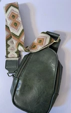 Sling Bag PU Leather Small Crossbody Backpack Multipurpose Chest Bag Women