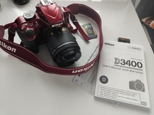 Nikon D3400 Limited Red Edition Zoom AF-P 18-55 VR, Shutter Count 299! Pristine