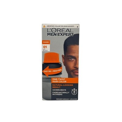 L Oreal Paris Men Expert One Twist Mess Free Permanent Hair Color, jet black