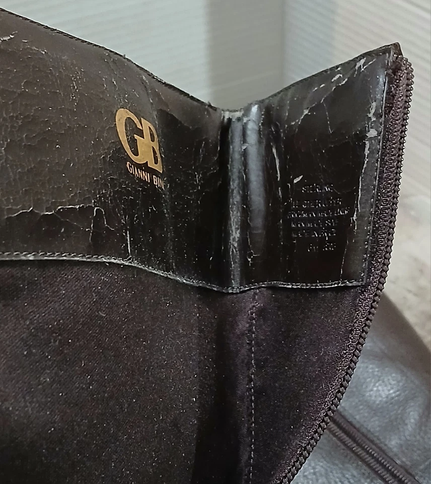 Giani Bini Womens Sterling Tall Mid-Calf Heeled Boots Brown Sz 6m - Image 3 of 4