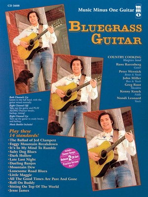Bluegrass Guitar - Deluxe 2-CD Set Music Minus One Book and CD NEW 000400405