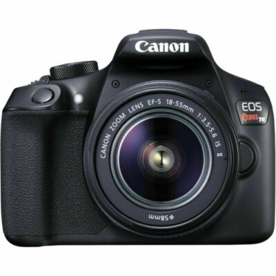 Canon EOS Rebel T6 18.0MP Digital SLR   Camera Lens Kit - Black