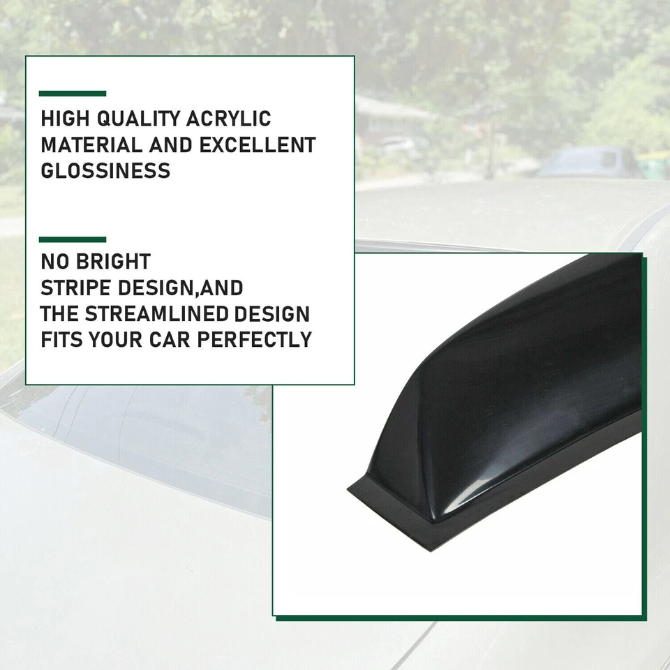 Para Honda Civic 2006-2015 13 14 4 puertas ventana trasera techo alerón visera ventilación ala ABS Foto 4 de 4