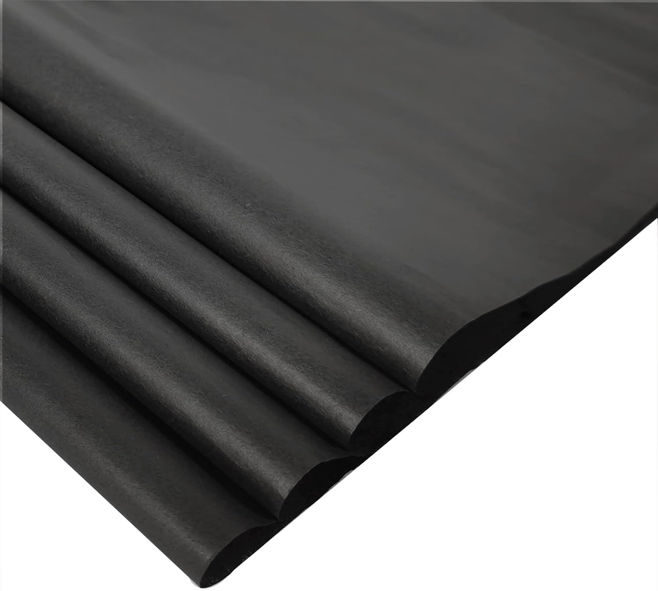 100 Sheets 20"X14" Black Tissue Paper Bulk for Gift Bags Wrapping Paper