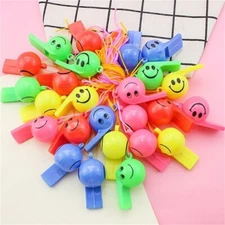 Children's Novelty Toys! HAPPY FACE WHISTLE (40 pcs) Great For Parties