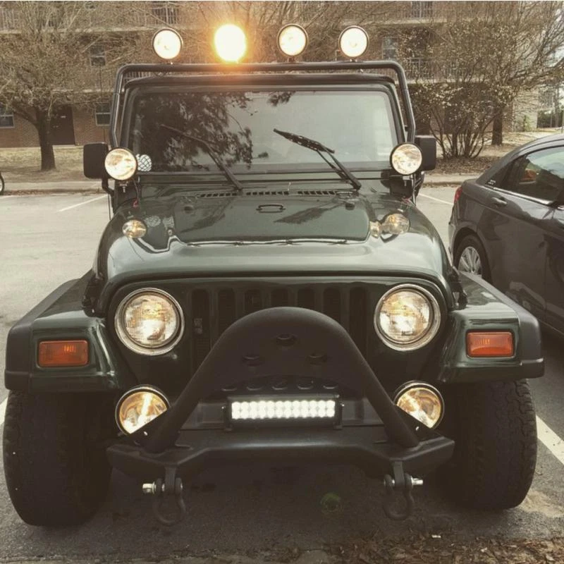 Smittybilt 76521 SRC Front Stinger Bumper for 1987-2006 Jeep Wrangler LJU/TJ/YJ Foto 4 de 4