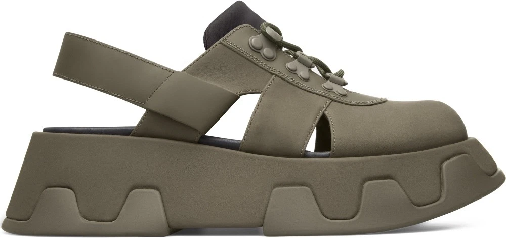 CAMPER LAB WILMA EXTREME PLATFORM OLIVE US-10 EUR-40 together