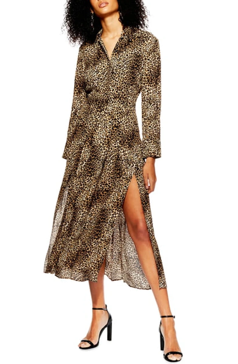 Topshop animal shirt dress clearance