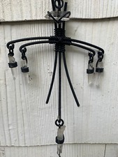 SCARCE!! Artist David Spada Anodized Black Aluminum and CRYSTAL’S CROSS Necklace
