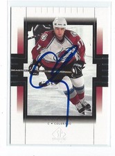 Chris Drury Signed 1999/00 SP Authentic Card #25 2026 USA Olympics