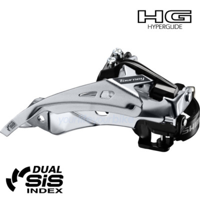 SHIMANO TOURNEY FD-TY710-6 UMWERFER 3-fach 7-/8-fach DUAL PULL TOP SWING FAHRRAD