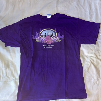 Royal Gorge Route Colorado Train Ride Souvenir  Shirt Purple Vintage L Large