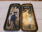Coca Cola Metal Tray 1916 Advertisement Printed in USA 1972 Vintage Set Of 2
