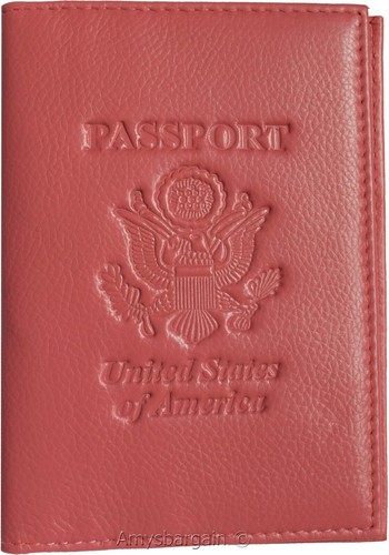 passport case new leather passport cover red wallet credit card case ID holder - Picture 12 of 12