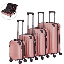 AREBOS Reisekoffer 4er Set Hartschalen Koffer...