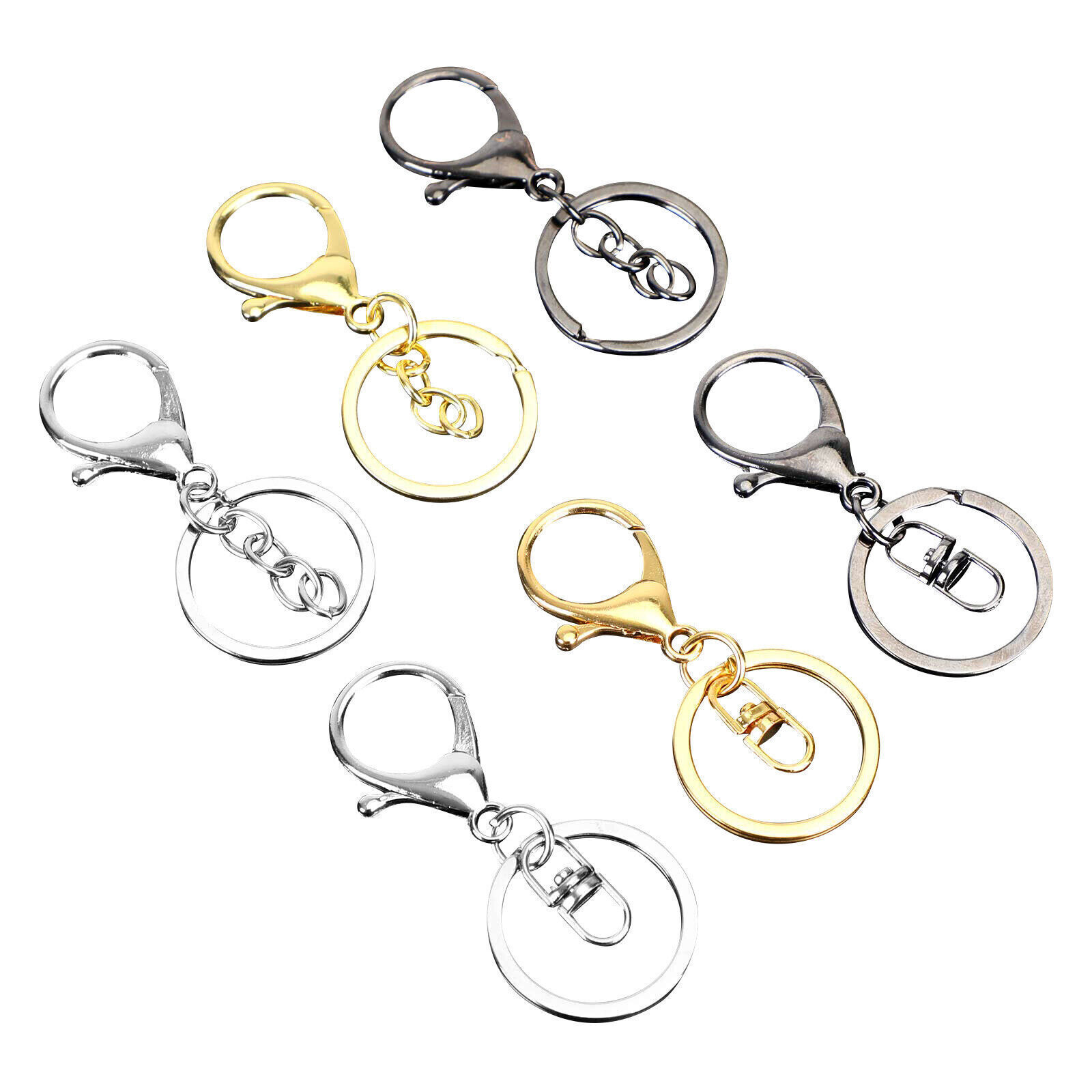 Lobster Clasp Metal Spring Steel Chain Keyring Key Chain Pendant Key U4