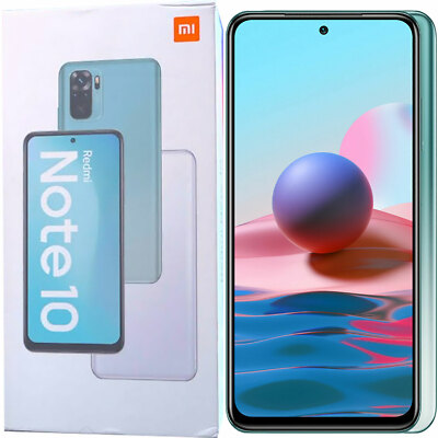New Xiaomi Redmi Note 10 4G/LTE Lake Green 128GB + 6GB Dual-SIM Unlocked GSM
