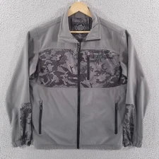 Pelagic Jacket Mens Small Grey Camo Insulator Fishing Outdoor Softshell Stretch