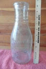 Vintage Seaman's Dairy Glass Milk Bottle 1Qt Embossed Slug Plate Poughkeepsie NY