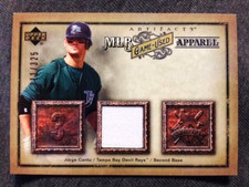 2006 Upper Deck MLB Artifacts Jorge Cantu Game Used Worn Jersey Card /325 Rare
