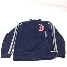 Dynasty Men's Athletic Hooded Jacket Size M Track Zip Up Navy Blue B Logo New