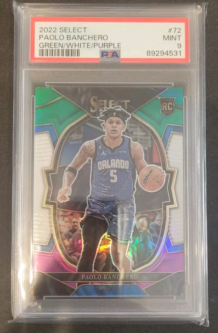 2022 Select Paolo Banchero #72 PSA 9 Green White Purple