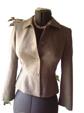 Ann Taylor Loft Petite Light Brown Long Sleeve Suit Jacket Blazer Size 4P