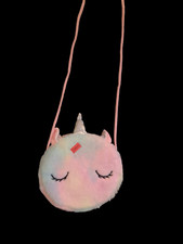 Girl's Cute Unicorn Plush Zipper Shoulder Bag