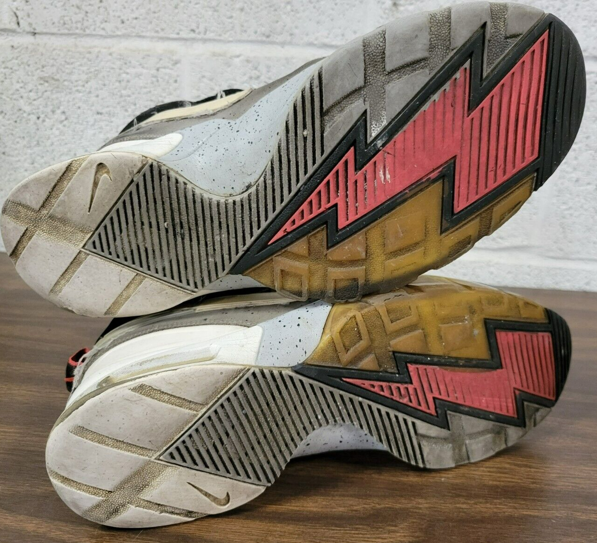 Size11.5-Nike Air Bo 1 Black White Atomic Red Men