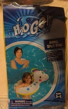H2O GO: Inflatable Animal Split Swim Ring Float (Unicorn) NEW Sealed ages 3-6