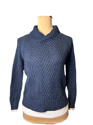 Women's Blue Mock Neck Long Sleeve Knit Sweater Cat & Jack