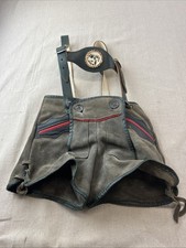Vintage New Boy s German/Bavarian Suede Lederhosen Shorts for Oktoberfest Poka
