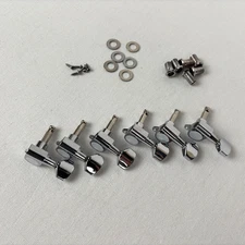 Set of 6 In Line Right Hand Sealed Tuners ~ Chrome ~