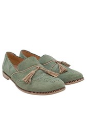 LOTTUSSE Schlüpfschuhe Damen Halbschuhe Gr. DE 38,5 türkis Casual-Look