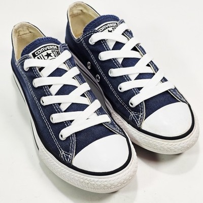 Converse Size 3.0 Youth All Star Chuck Taylor Unisex Sneakers Navy Blue Canvas