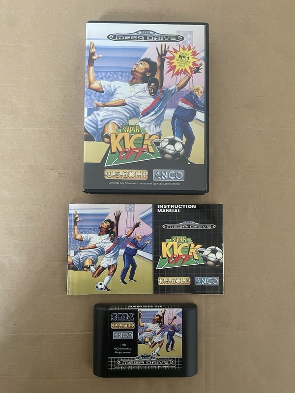 Sega Mega Drive Super Kick Off Pal Version Boxed CIB Fast Dispatch Next Day