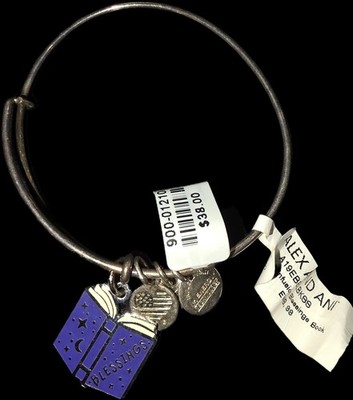 Alex And Ani Color Infusion Blessings Book Silver Bangle