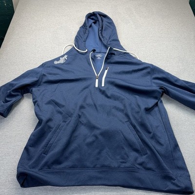 Rawlings Men's 2XL Quarter Zip Hoodie Navy