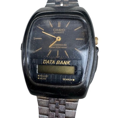 Vintage Casio Data Bank Analog + Digital Quartz Watch AB-30W RARE - Untested