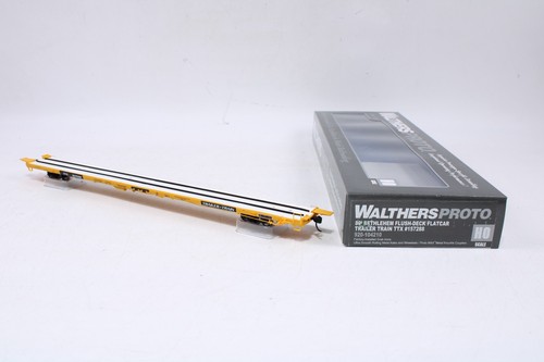 Remolque WalthersProto 920-104210 HO 89' Belén cubierta empotrada vagón plano tren TTX # | Condition: Used