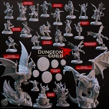 Dungeon Guild by Cast N Play 3D Printed DnD Resin Minis