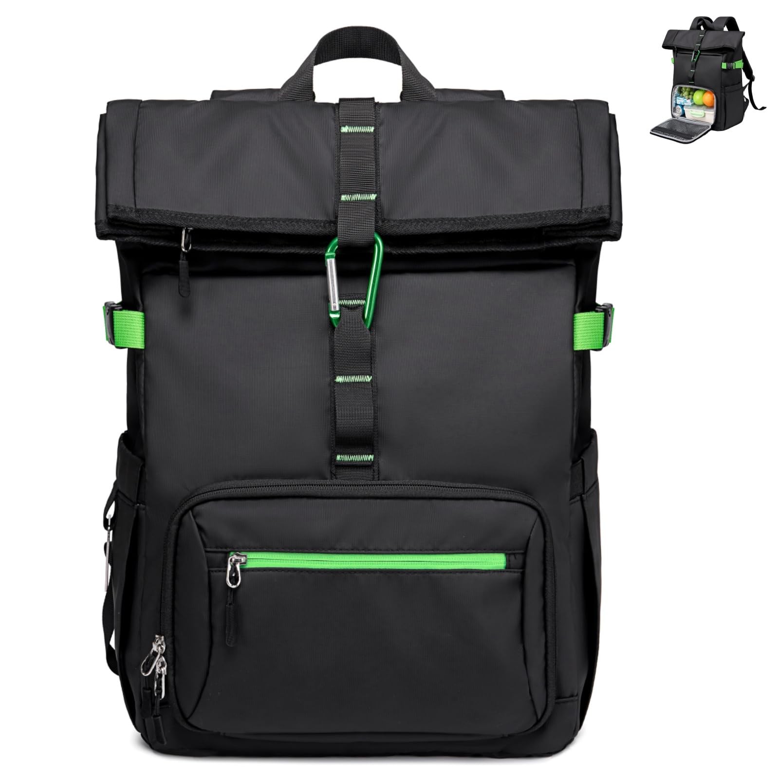 For Men Work, Waterproof 15.6 Laptop Backpack With Lunch Box