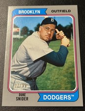 2020 Topps Archives Duke Snider Grey Jersey Match Variation #176 22/99 Brooklyn