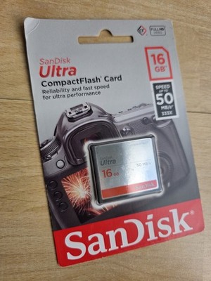 SanDisk Ultra Compact Flash Card 16GB 50 MB/S HD Video NEU OVP NEW SEALED Memory