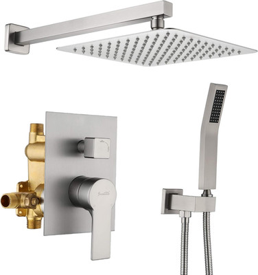 Rainfall Shower System, Bathroom Luxury 10-Inch Rain Shower Head and Handheld Sh