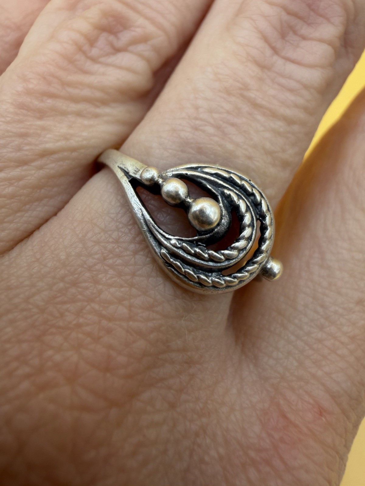 Soviet ring, 875 silver, size T #150 image 5